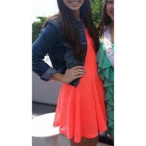 Pink cross back dress